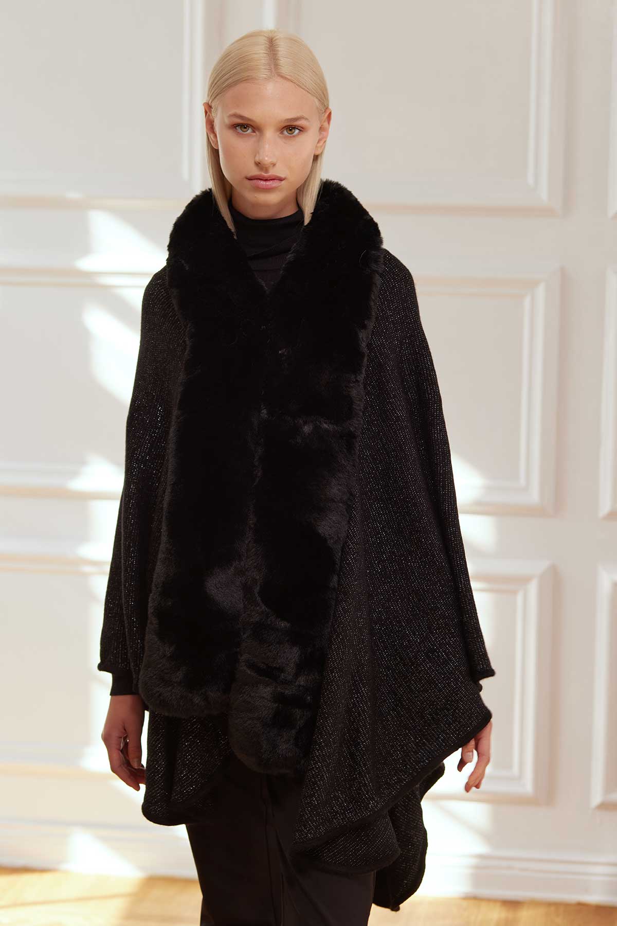CAPE LUREX BLACK