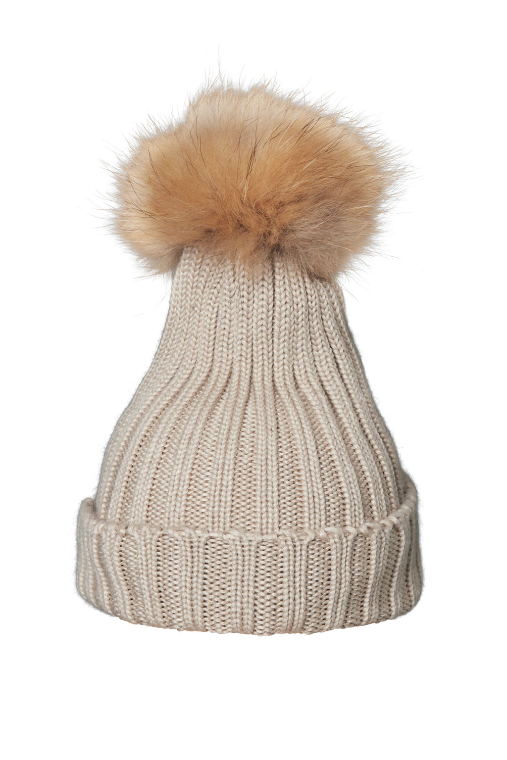 POM POM HAT CLASSIC BEIGE/NATURE