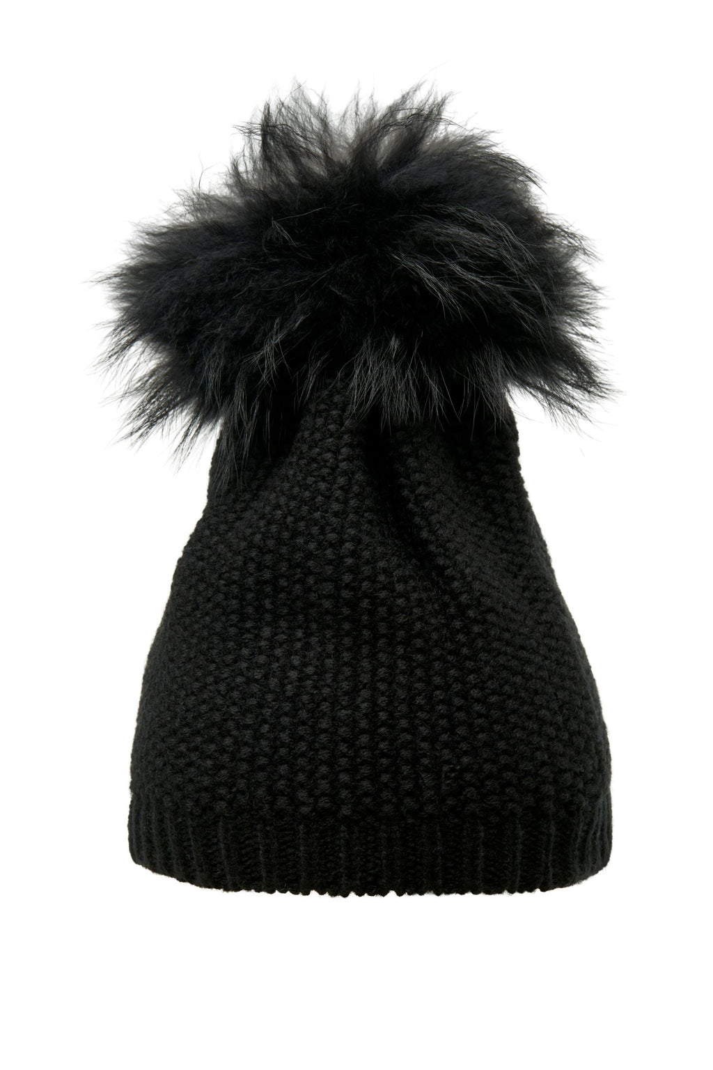 POM POM HAT DOT BLACK/BLACK